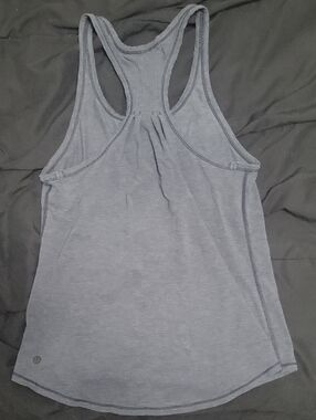Lululemon Small Blue/Gray Tank With Pleats On The Back